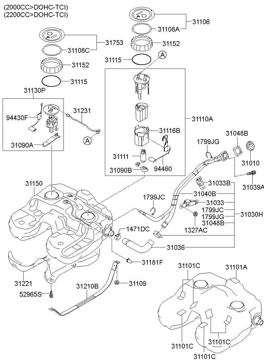 Топливный насос в сборе diagram