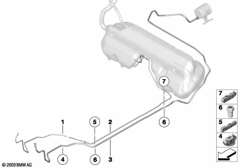 Fuel Line and Air Supply Pipe diagram
