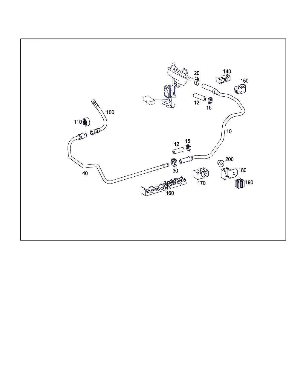 Gasoline Engine Fuel Lines diagram