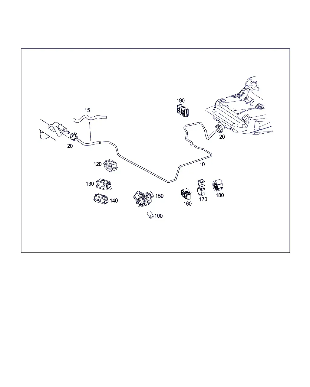 Gasoline Engine Fuel Lines diagram