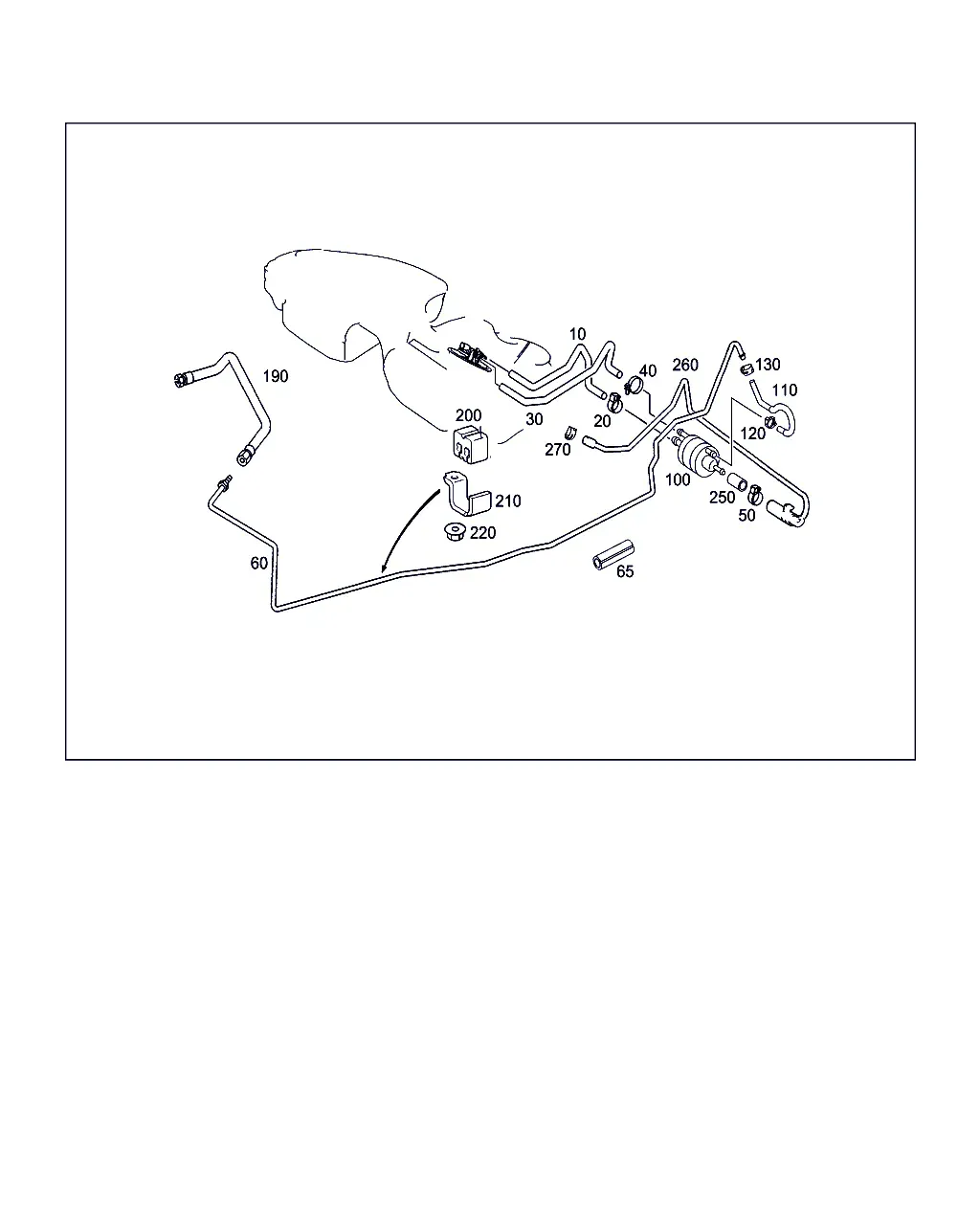 Gasoline Engine Fuel Lines diagram