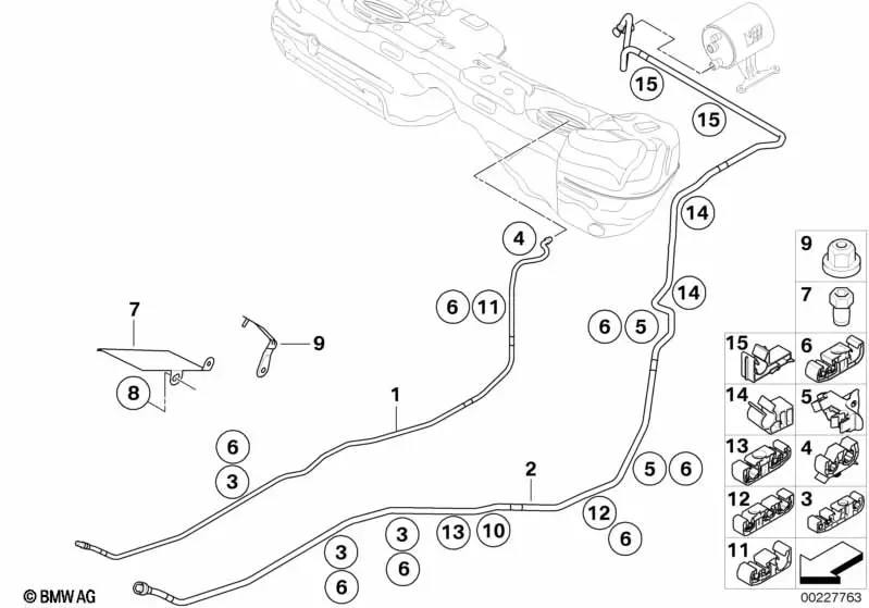 Fuel Lines and Mounting Hardware diagram