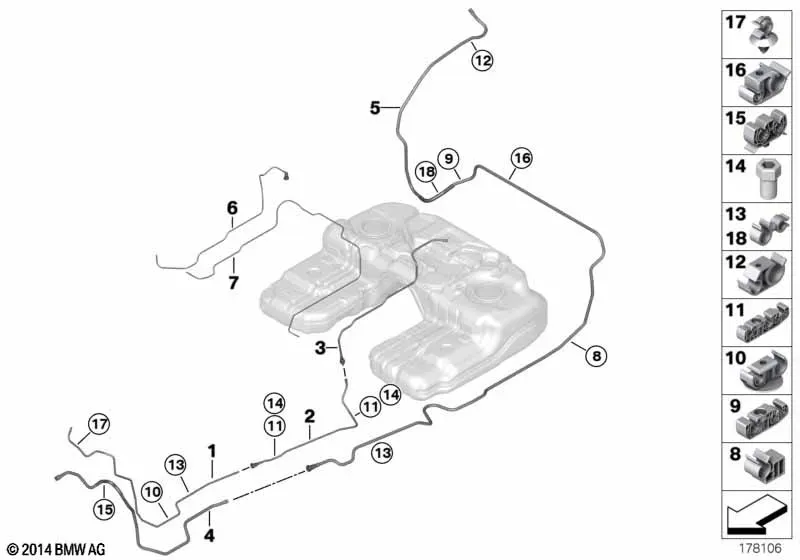 Fuel Lines and Mounting Hardware diagram