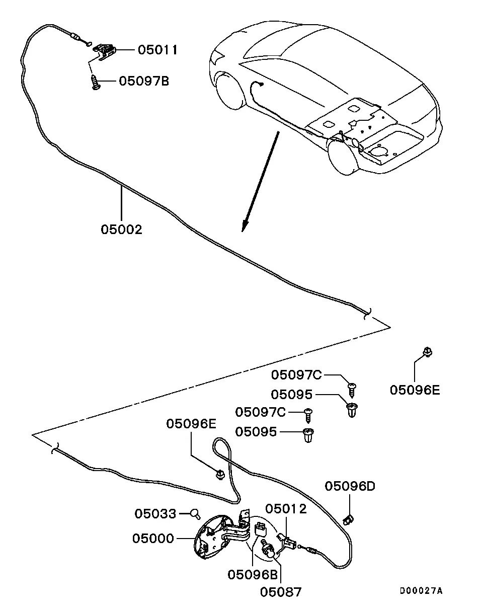 Fuel Filler Neck and Lock diagram