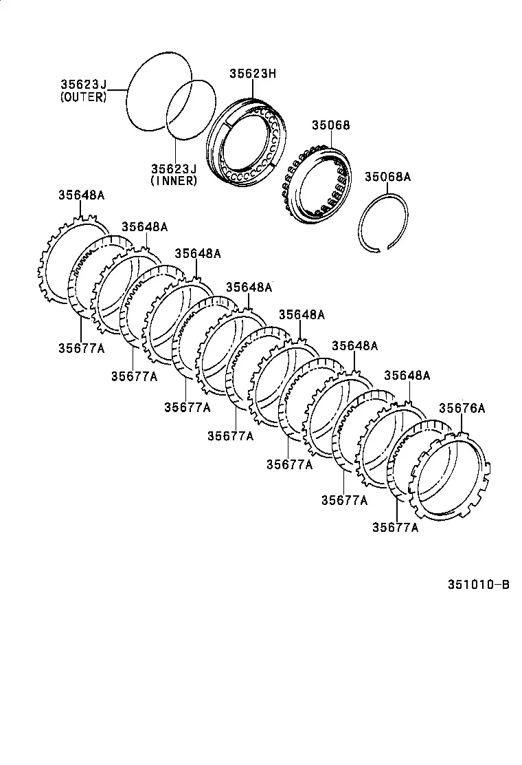 Automatic Transmission 1st and Reverse Brake diagram