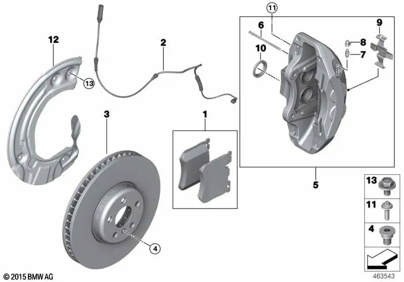 Тормозной механизм переднего колеса diagram