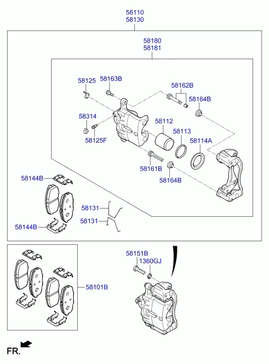 Front Wheel Brake Assembly diagram