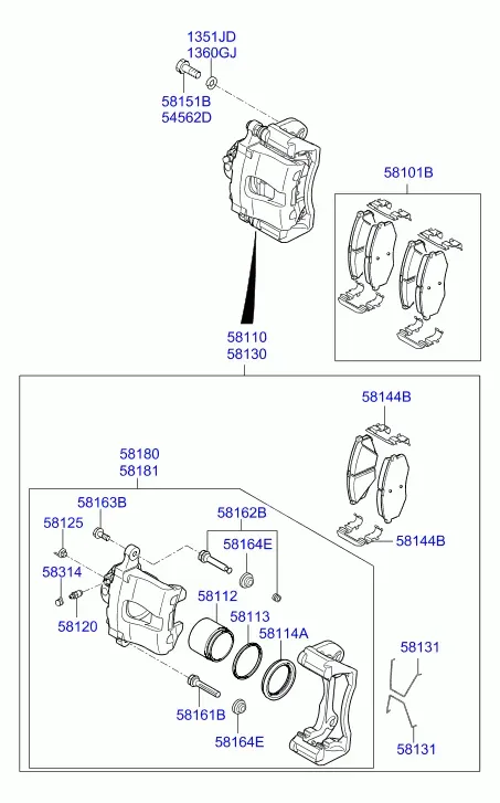 Front Wheel Brake Assembly diagram
