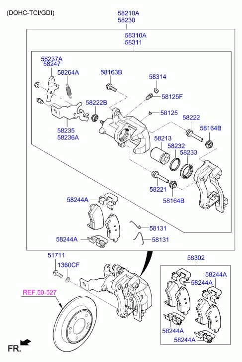 Rear Wheel Brake Assembly diagram