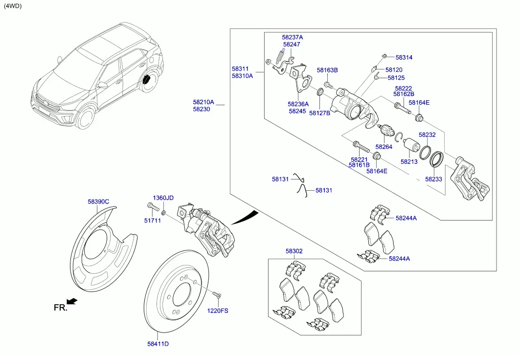 Rear Wheel Brake Assembly diagram