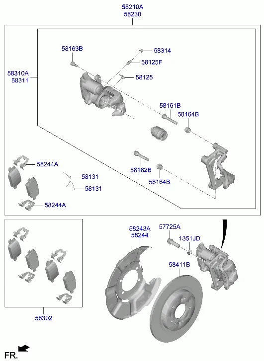 Rear Wheel Brake Assembly diagram