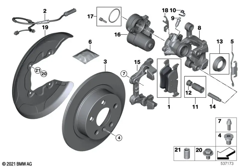 Тормозной механизм заднего колеса diagram