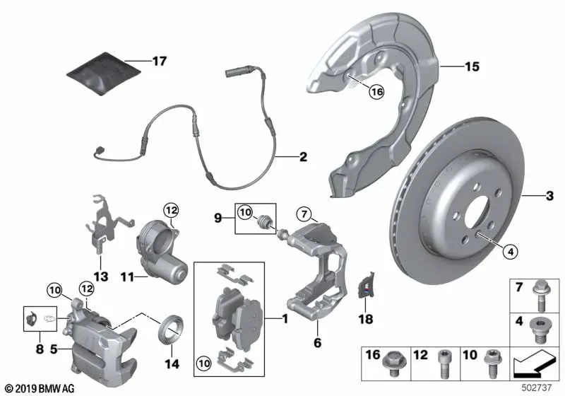 Rear Wheel Brake Assembly diagram