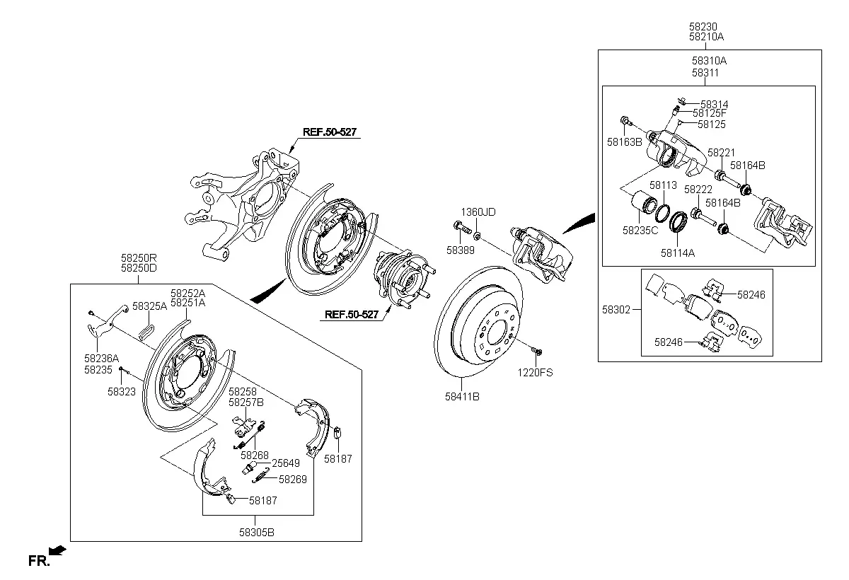 Rear Wheel Brake Assembly diagram