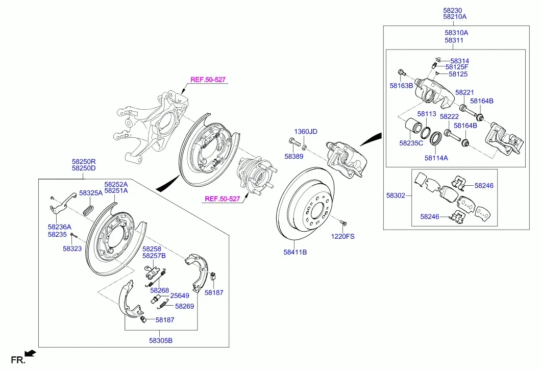 Rear Wheel Brake Assembly diagram