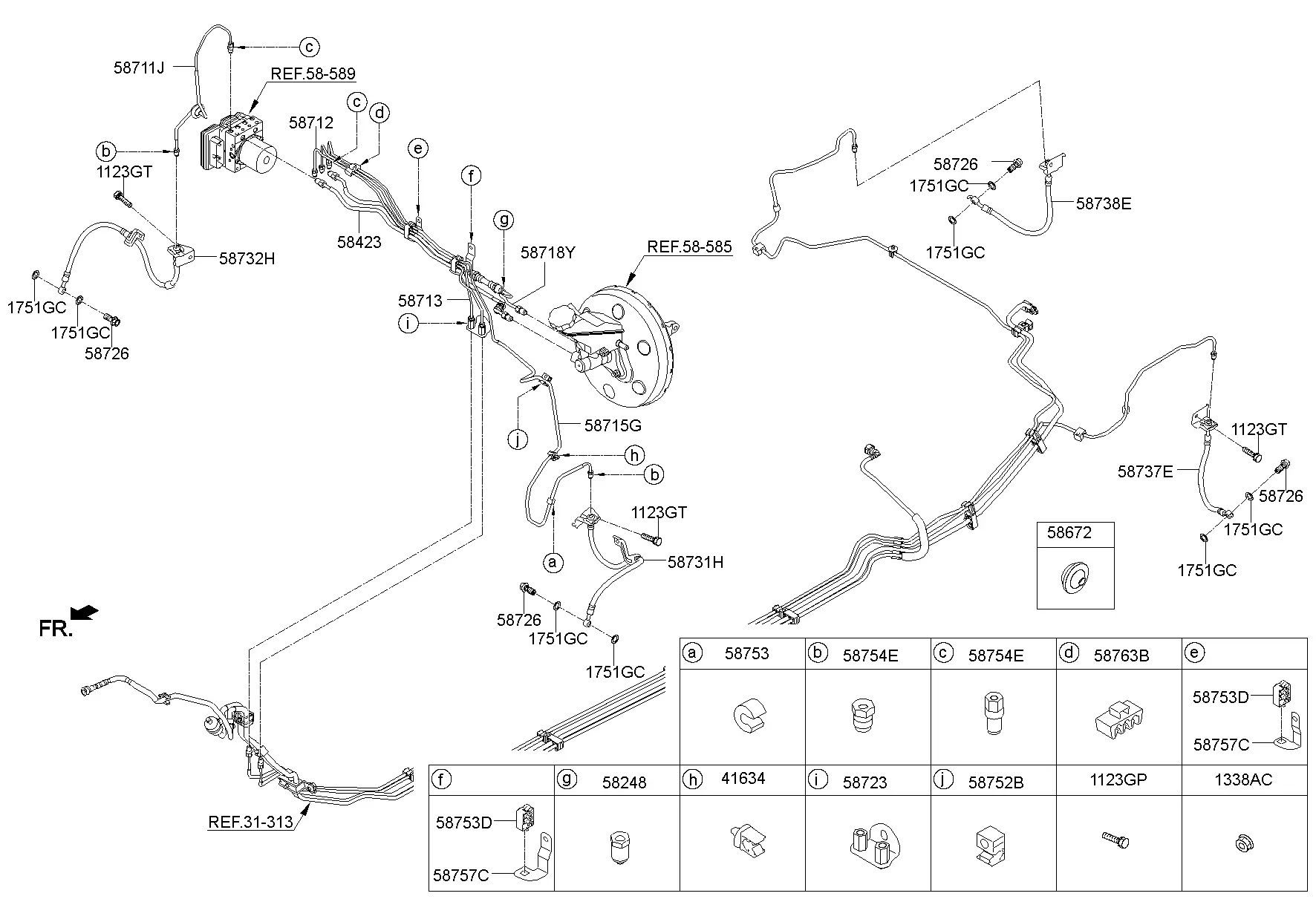Brake Fluid Lines diagram