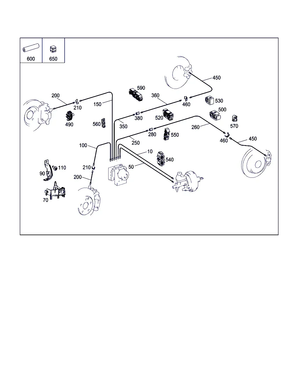 Тормозные трубки diagram