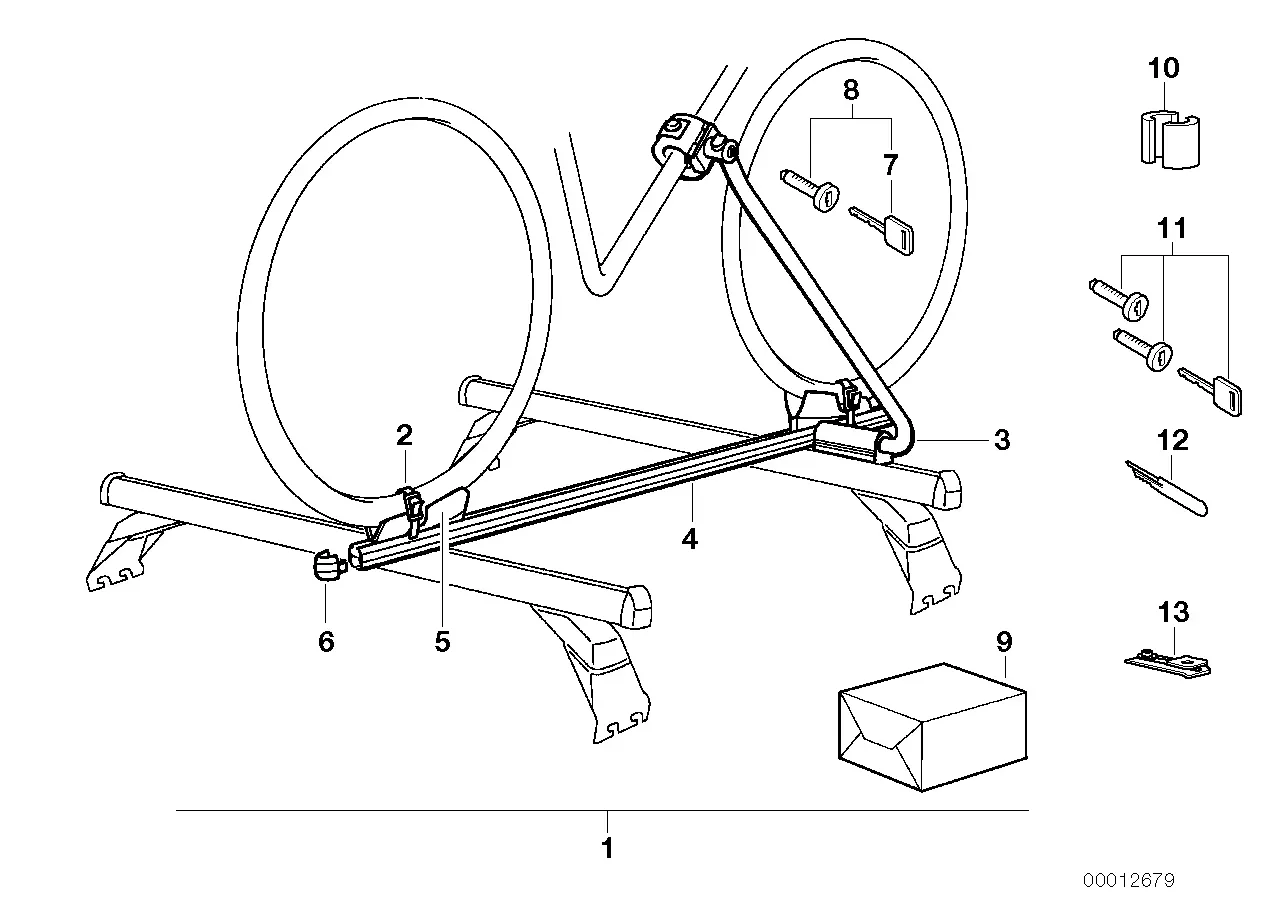 Bicycle holder diagram