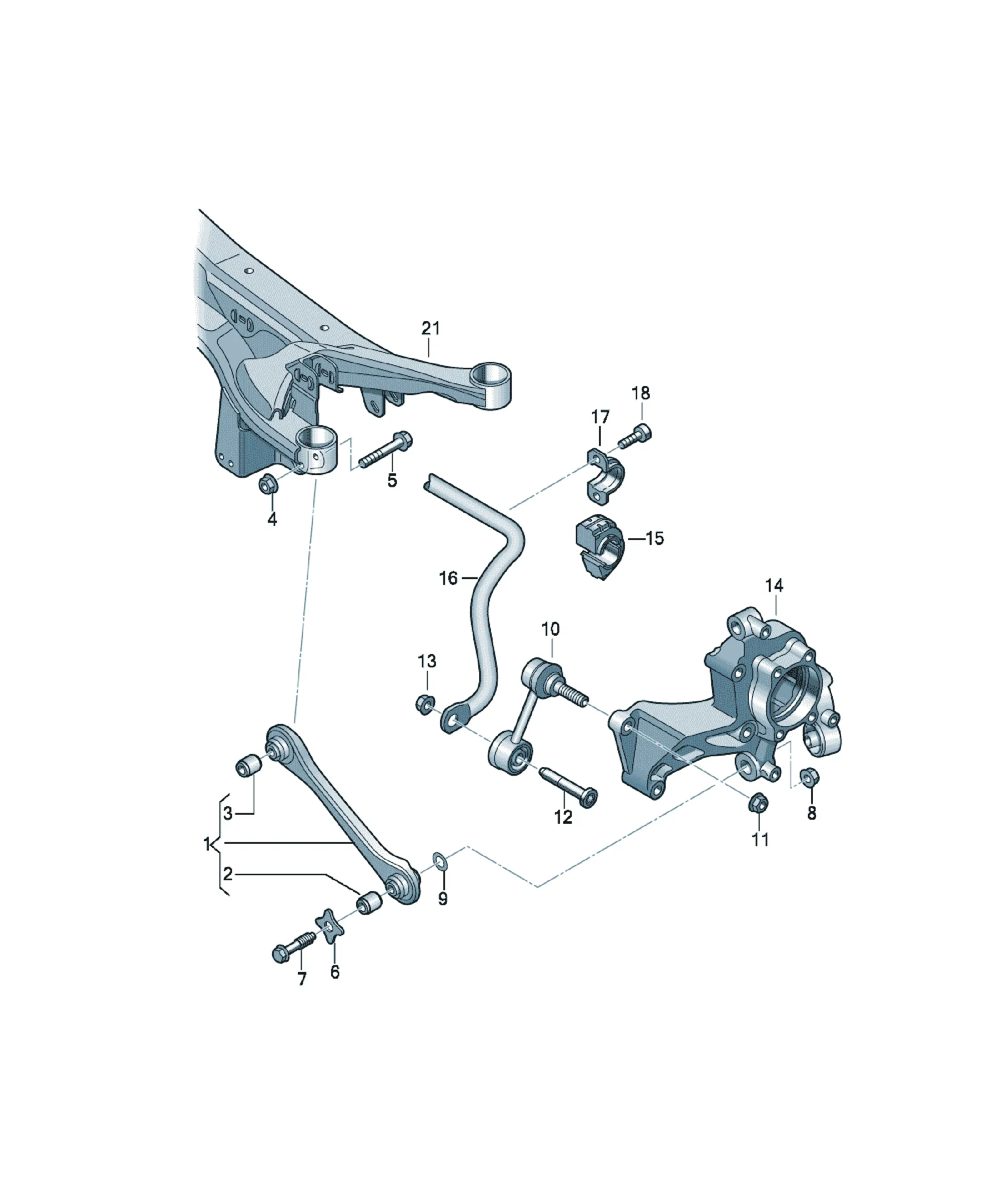 Rear suspension diagram