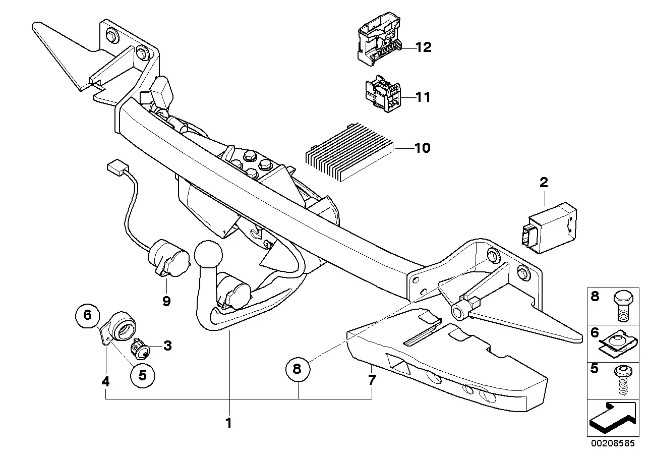 Trailer tow hitch diagram