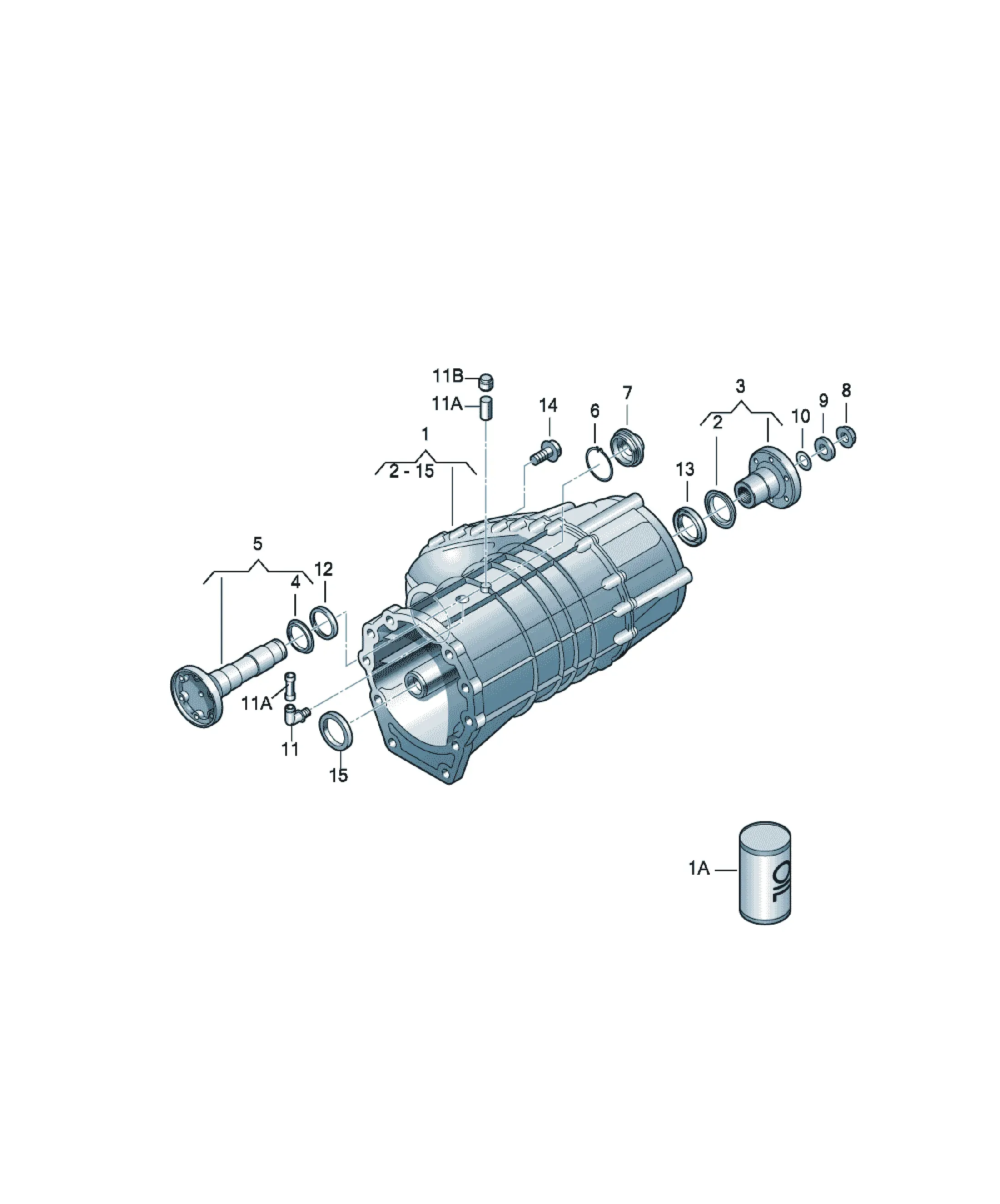 Transfer case diagram