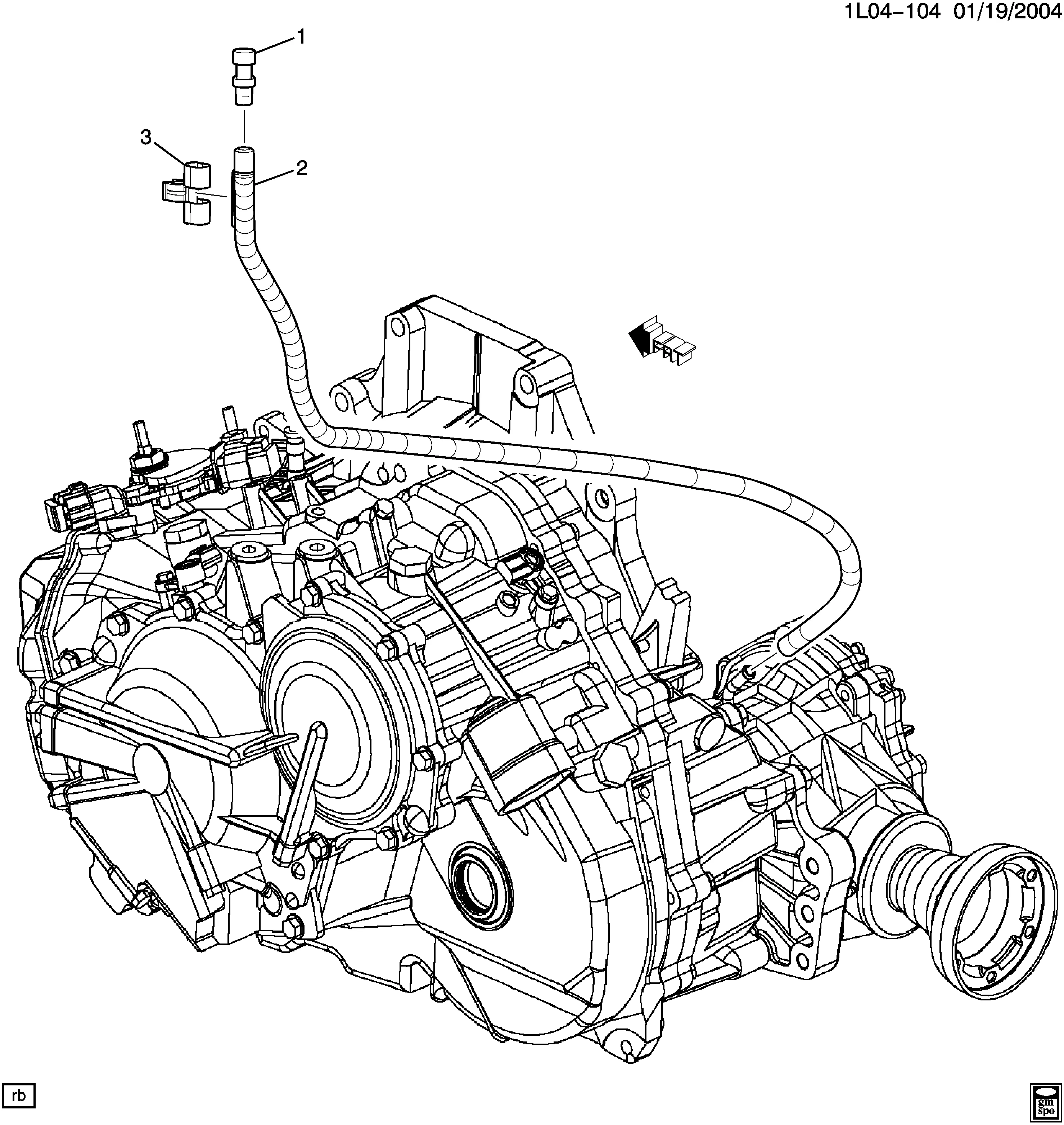 Transfer case breather diagram