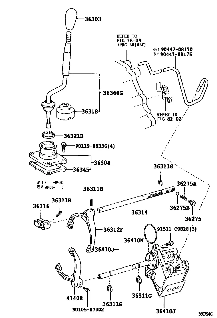 Transfer case shift mechanism diagram