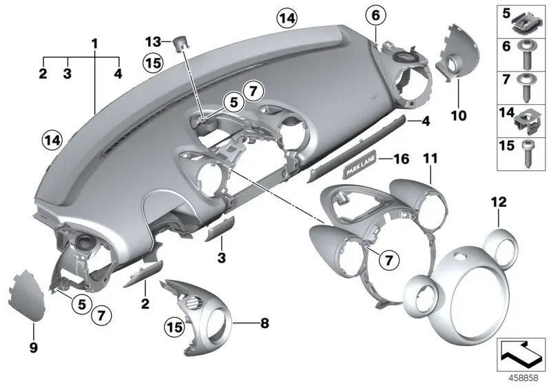 Dashboard panel diagram