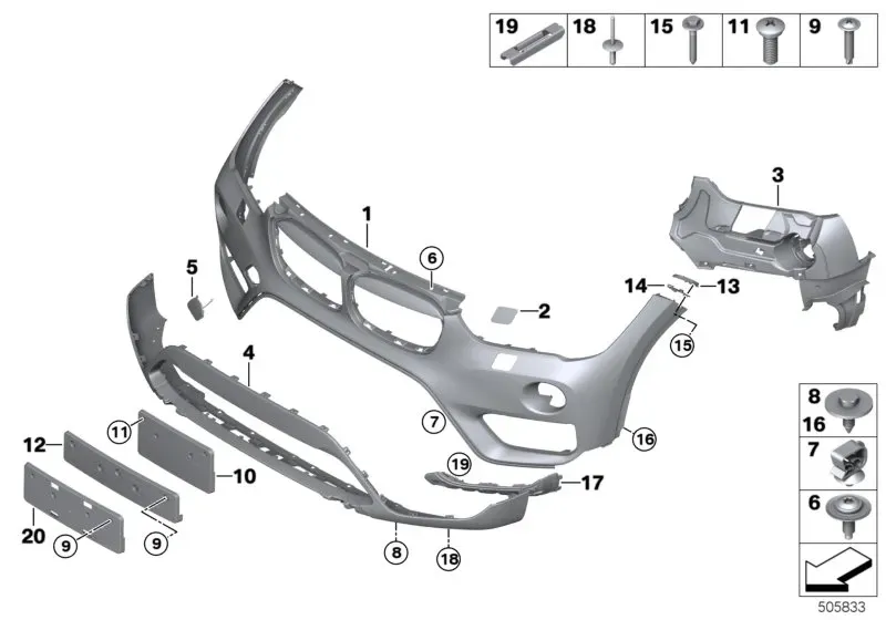 Front bumper diagram