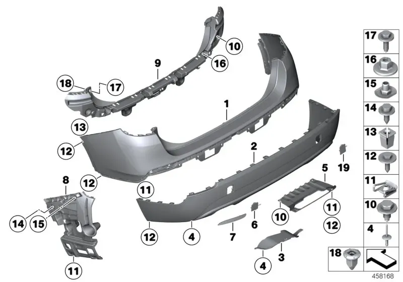 Rear bumper diagram