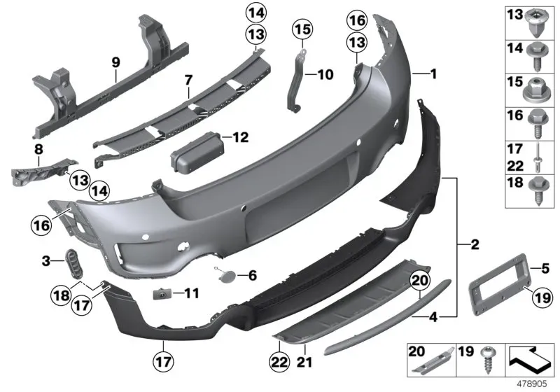 Rear bumper diagram