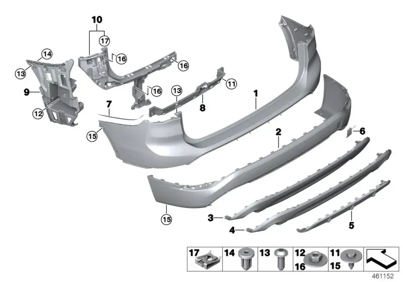 Rear bumper diagram