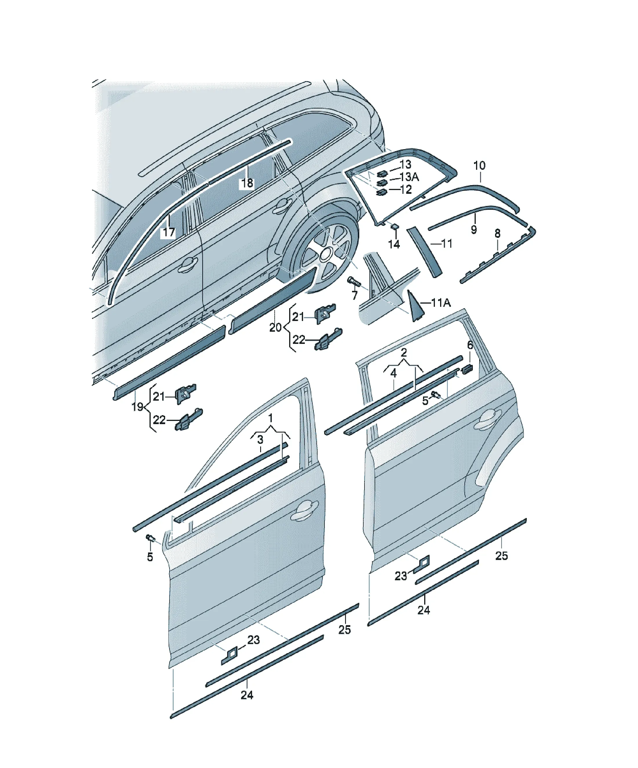 Window trim strips diagram
