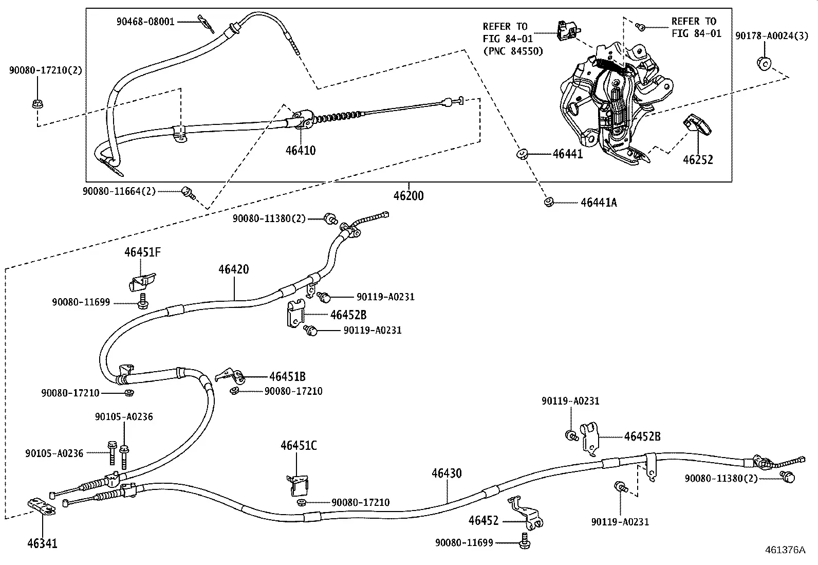 Parking Brake Cables diagram