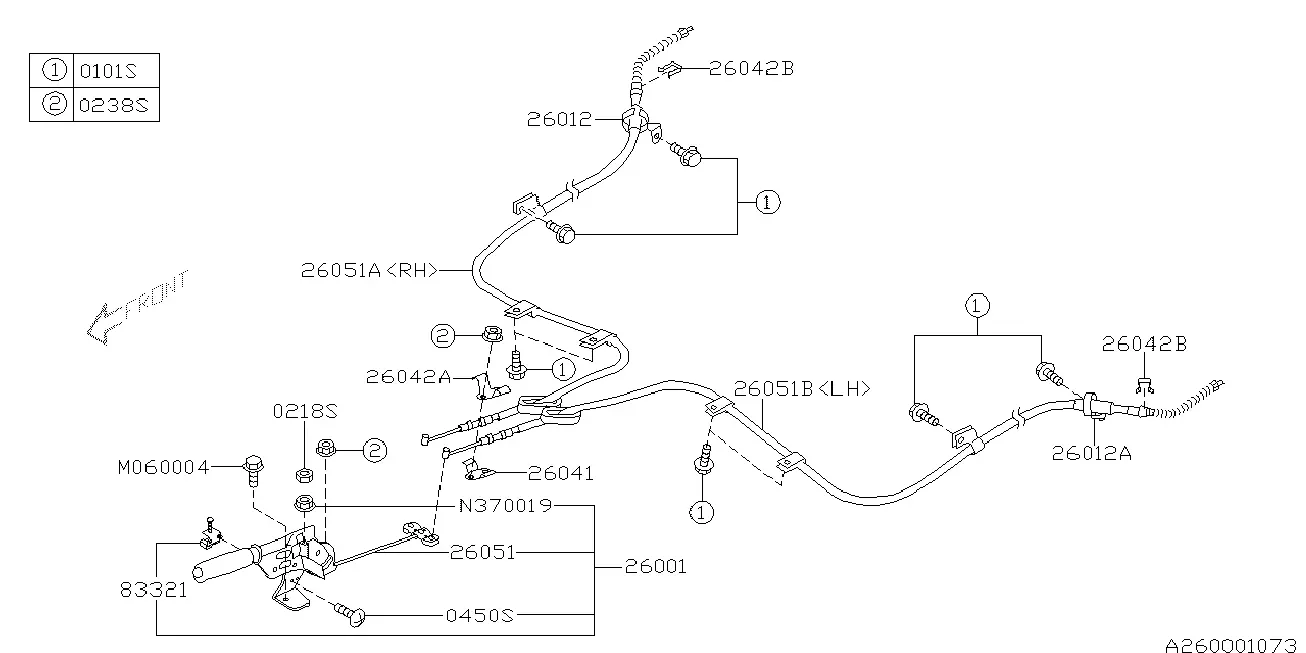 Parking Brake Cables diagram