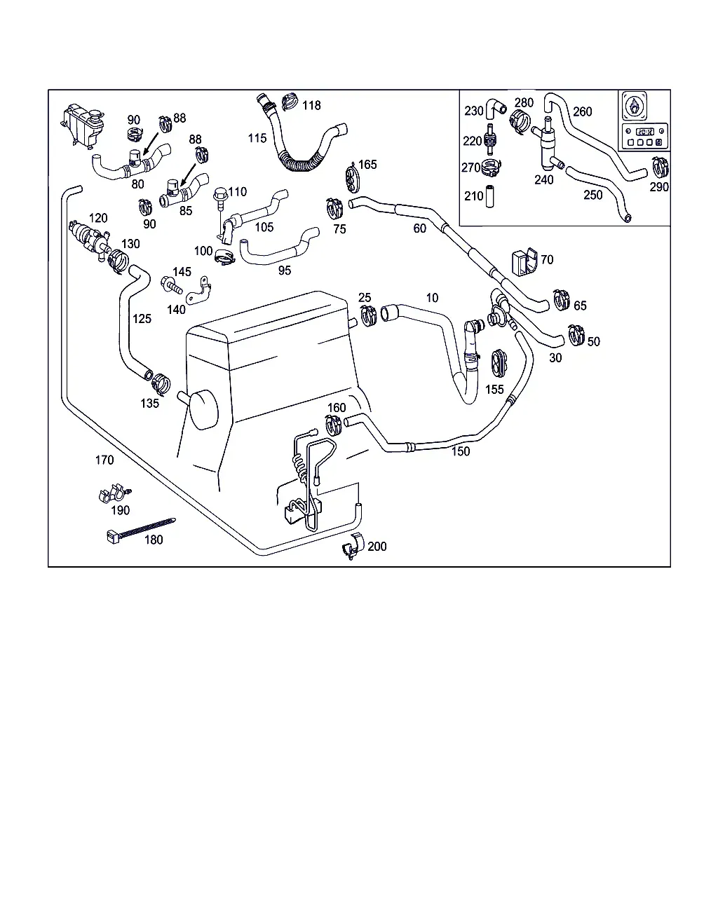 Heater Circuit Hoses diagram