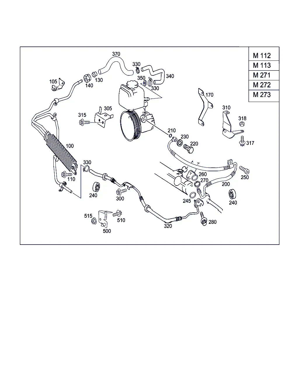 Hydraulic Lines (Gasoline Engine) diagram