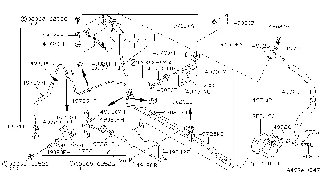 Power Steering Lines diagram