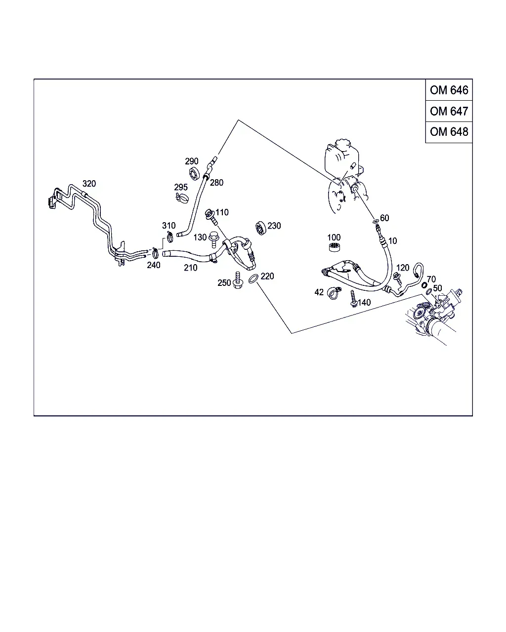Power Steering Lines (Diesel Engine) diagram