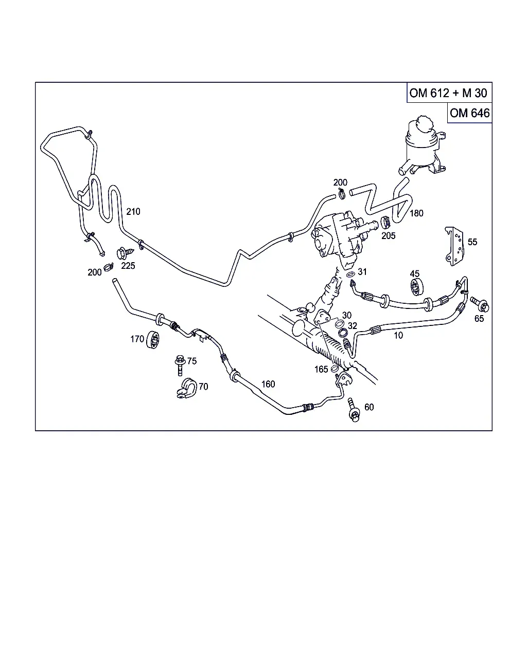 Power Steering Lines (Diesel Engine) diagram