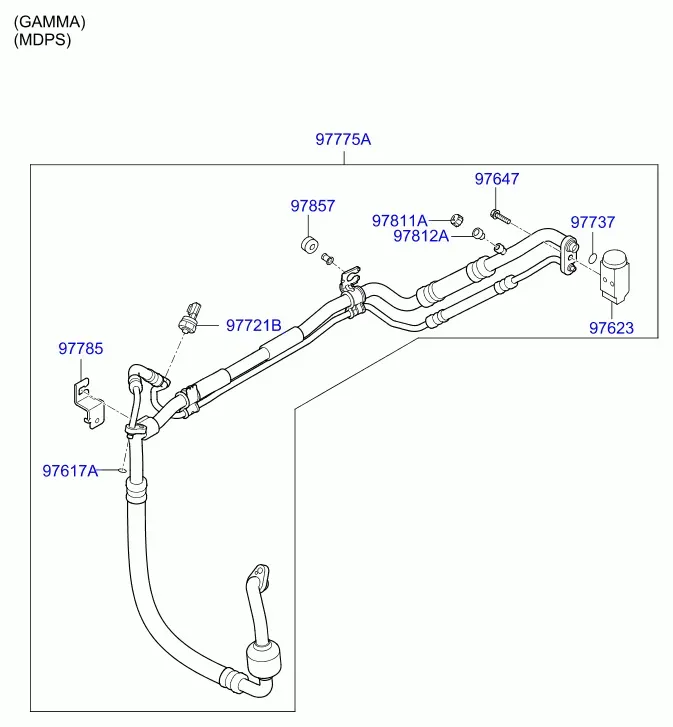 A/C Refrigerant Lines diagram