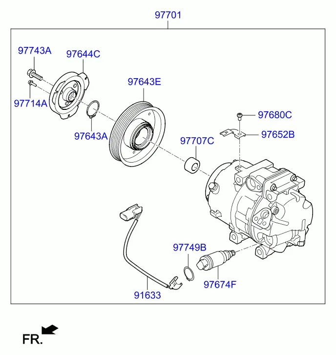 A/C Refrigerant Lines diagram