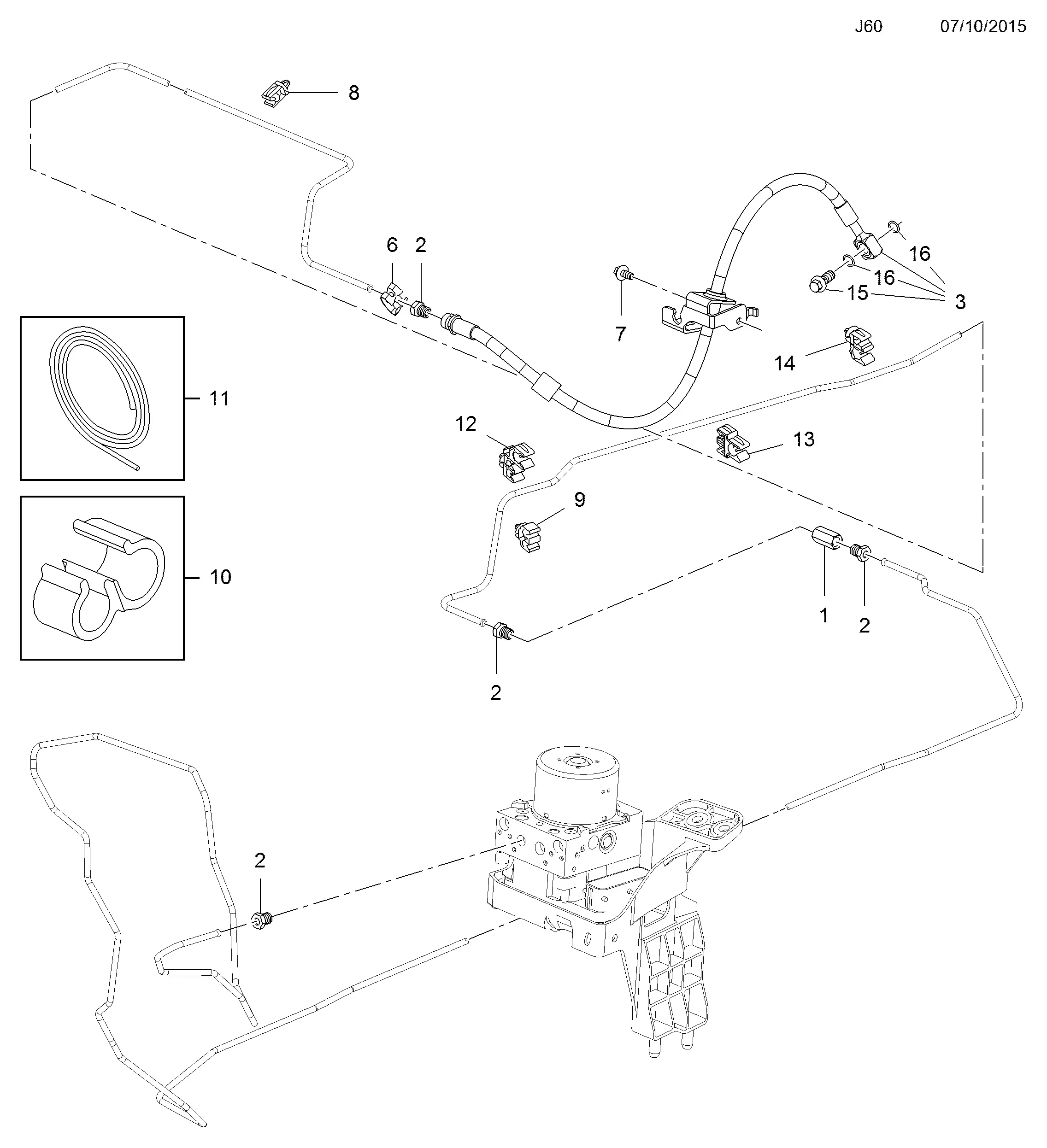 Brake System Pipes and Hoses diagram