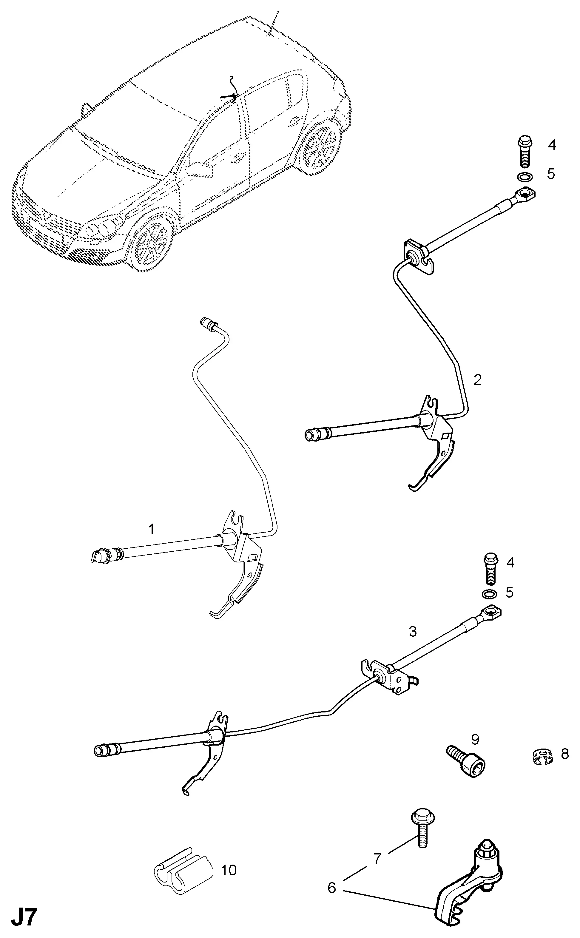 Brake System Pipes and Hoses diagram