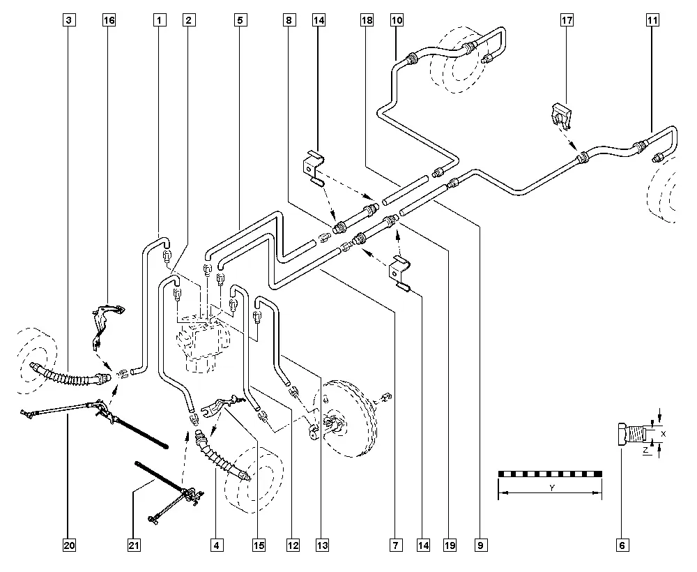 Brake System Lines diagram