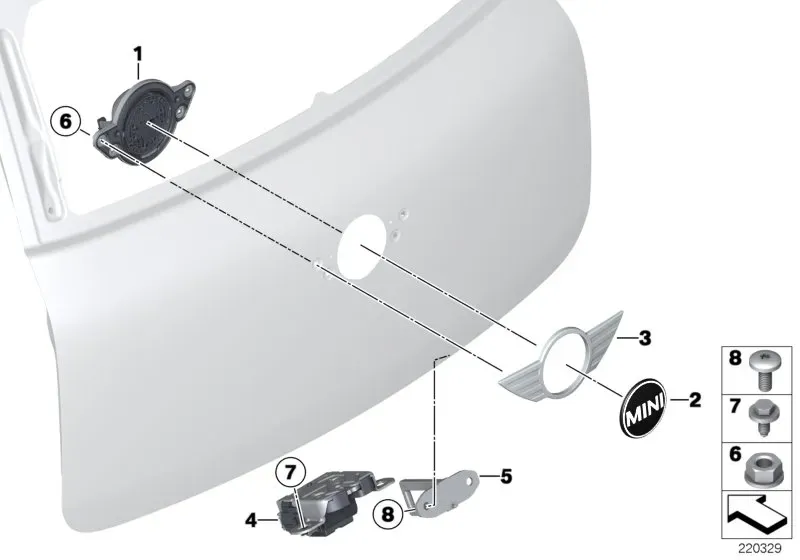 Trunk lid lock diagram