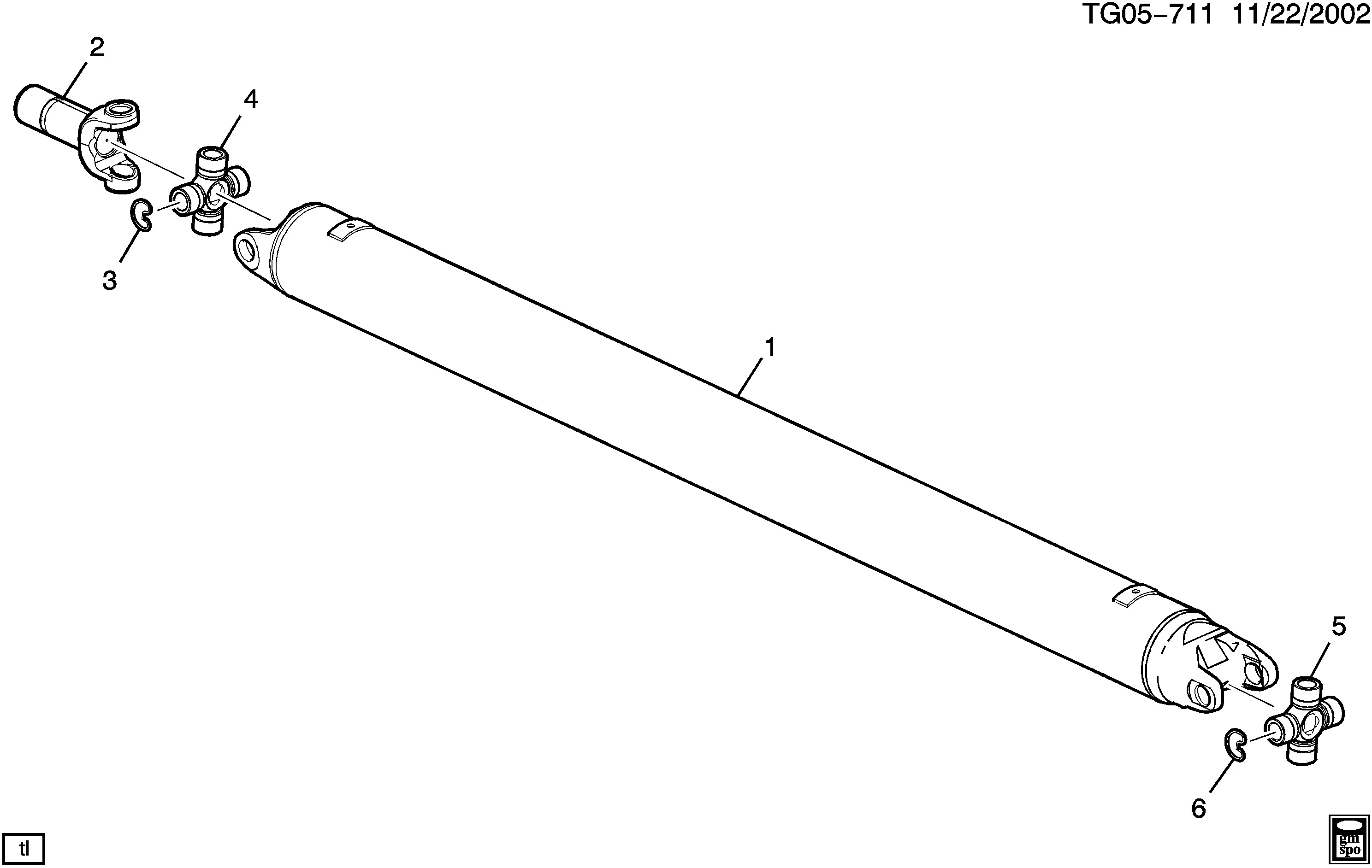 One-Piece Propeller Shaft diagram