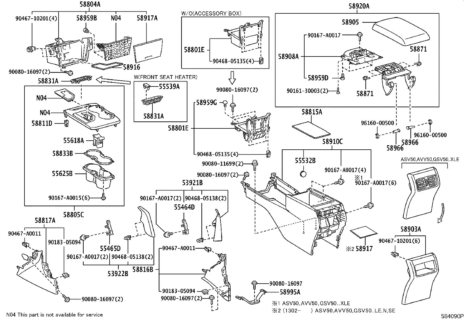 Console Box and Bracket diagram