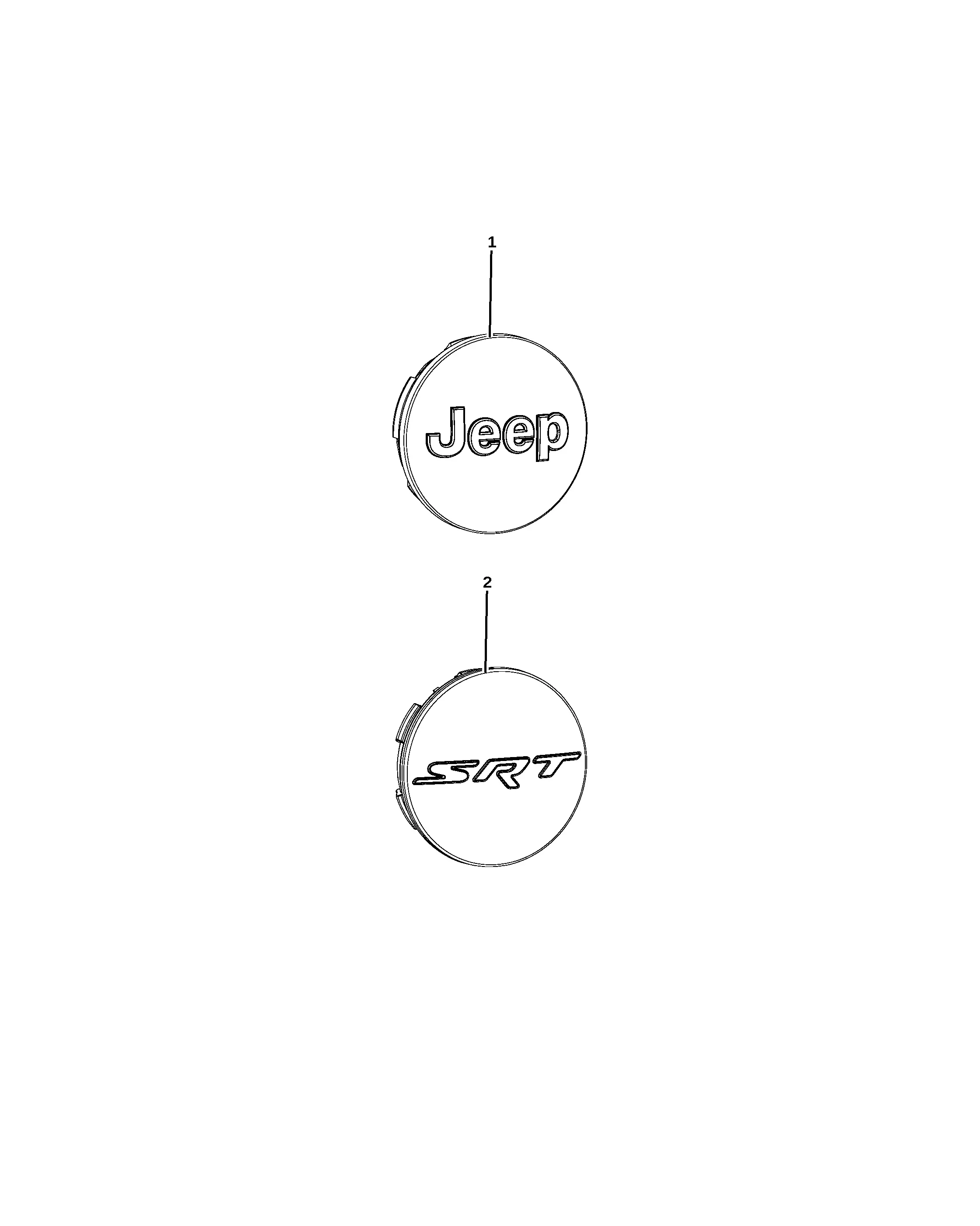 Wheel Center Caps diagram