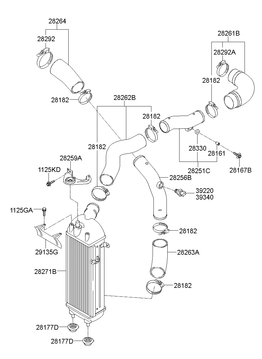 Turbocharger and Intercooler diagram